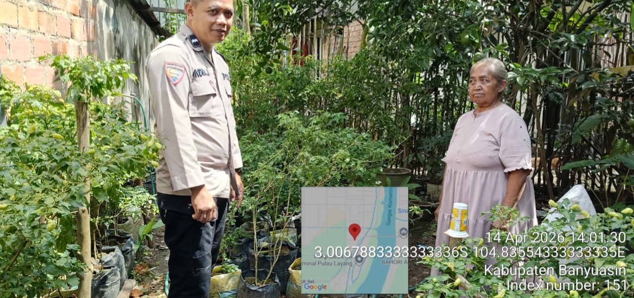 Bhabinkamtibmas Polsek Banyuasin I Dukung Program Swasembada Pangan dari Level Desa