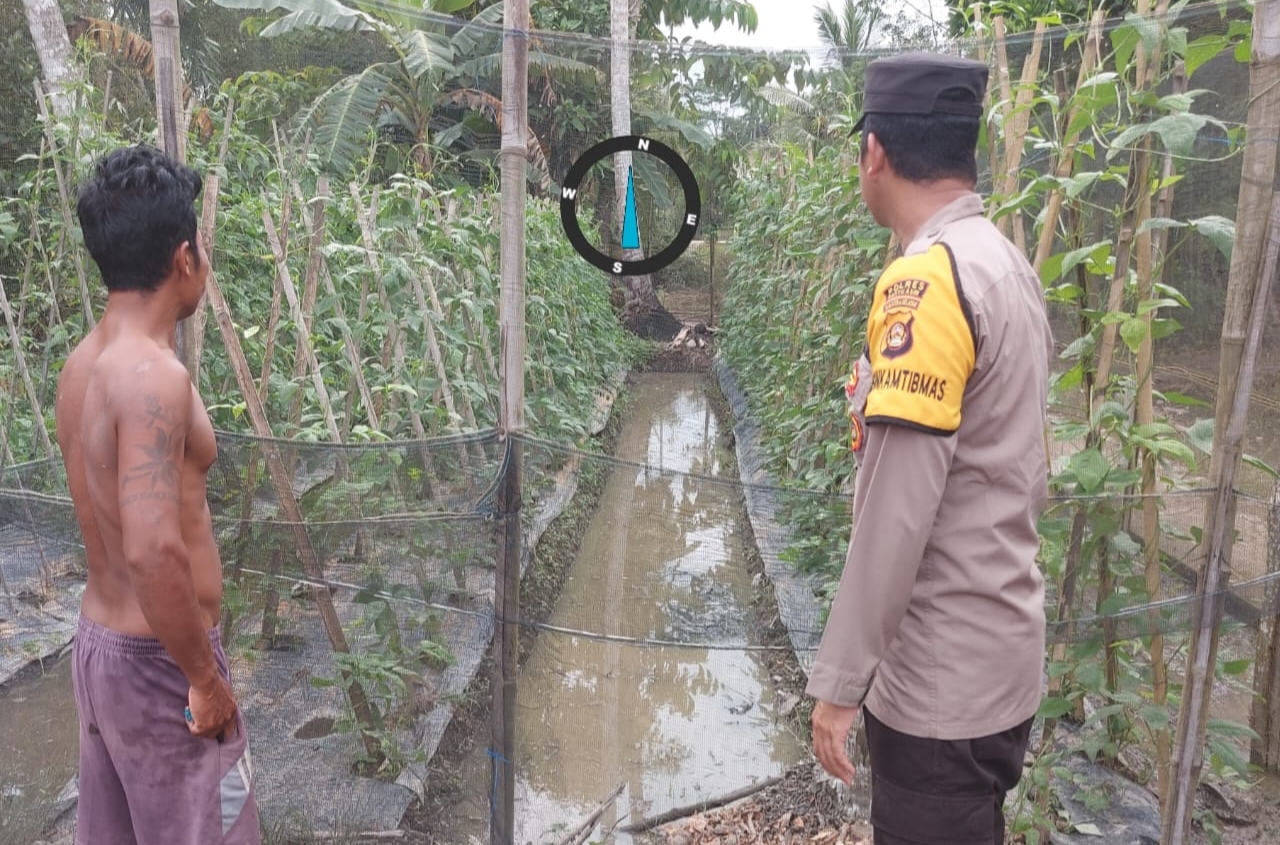 Bhabinkamtibmas Muara Telang : Manfaatkan Lahan yang Ada, Optimalkan Potensi Pertanian Lokal